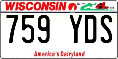 WI license plate 759YDS