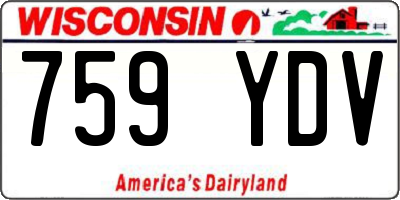 WI license plate 759YDV
