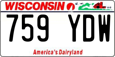 WI license plate 759YDW