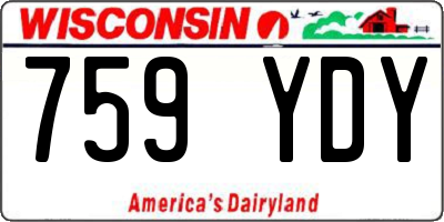WI license plate 759YDY