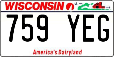 WI license plate 759YEG