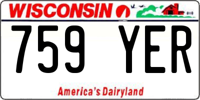 WI license plate 759YER