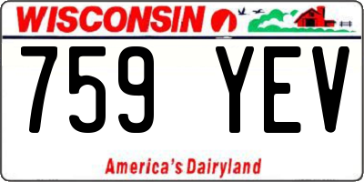 WI license plate 759YEV