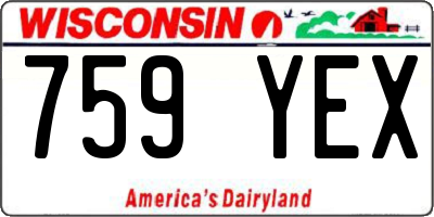 WI license plate 759YEX