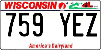 WI license plate 759YEZ