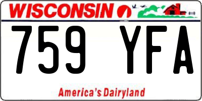 WI license plate 759YFA