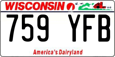 WI license plate 759YFB