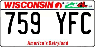 WI license plate 759YFC