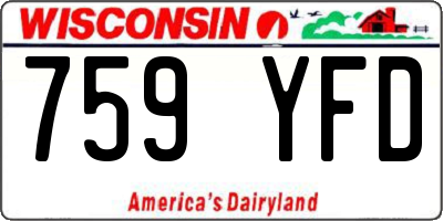 WI license plate 759YFD