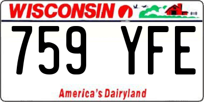 WI license plate 759YFE