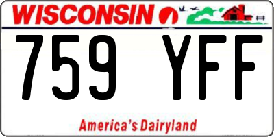 WI license plate 759YFF