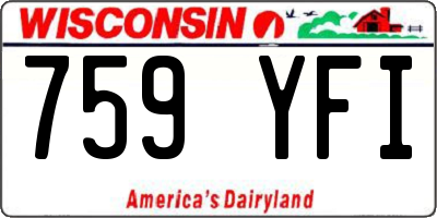 WI license plate 759YFI