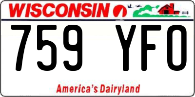 WI license plate 759YFO