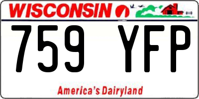 WI license plate 759YFP