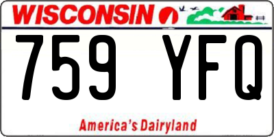 WI license plate 759YFQ