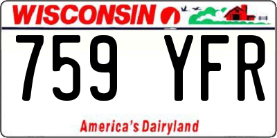 WI license plate 759YFR