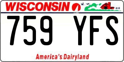 WI license plate 759YFS
