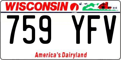 WI license plate 759YFV