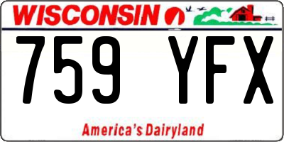 WI license plate 759YFX