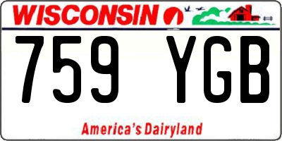 WI license plate 759YGB