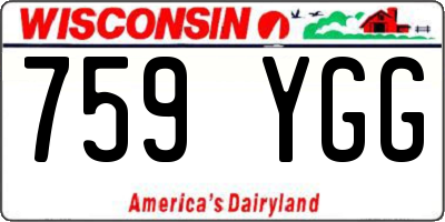 WI license plate 759YGG