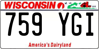WI license plate 759YGI
