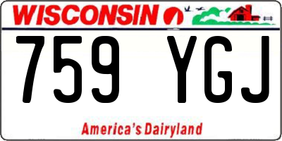 WI license plate 759YGJ