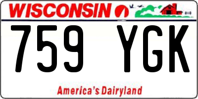 WI license plate 759YGK