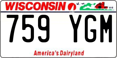 WI license plate 759YGM