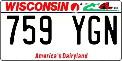 WI license plate 759YGN