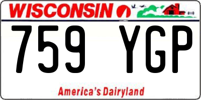 WI license plate 759YGP