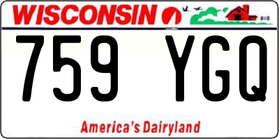WI license plate 759YGQ