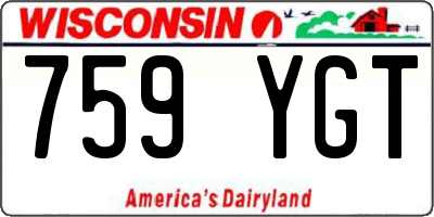 WI license plate 759YGT