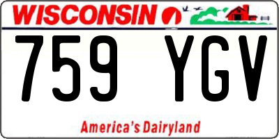 WI license plate 759YGV
