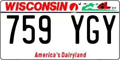 WI license plate 759YGY
