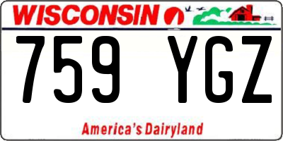 WI license plate 759YGZ