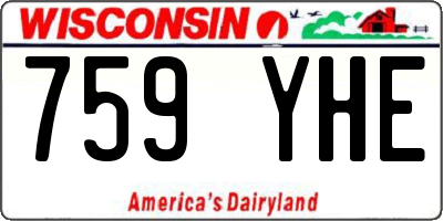 WI license plate 759YHE