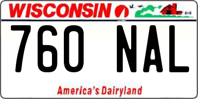 WI license plate 760NAL