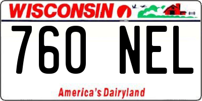 WI license plate 760NEL