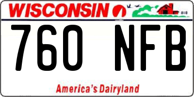 WI license plate 760NFB