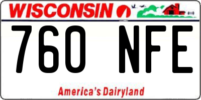 WI license plate 760NFE