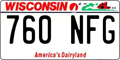 WI license plate 760NFG