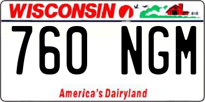 WI license plate 760NGM