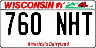 WI license plate 760NHT
