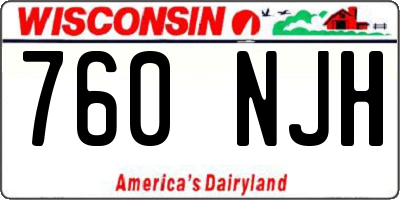 WI license plate 760NJH
