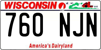 WI license plate 760NJN