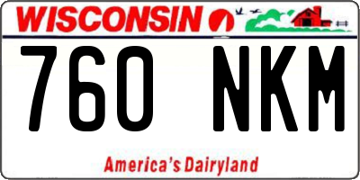 WI license plate 760NKM