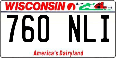 WI license plate 760NLI