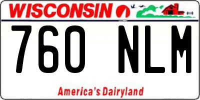 WI license plate 760NLM