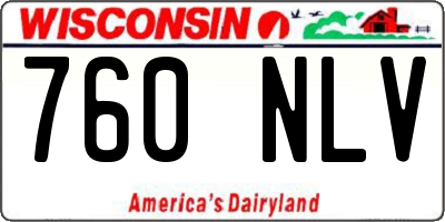 WI license plate 760NLV